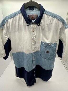 Vintage Urgent Gear 1990’s Street Wear Button Down Pointed Collar Shirt Medium